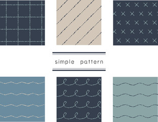 手描き風　シンプル　パターン