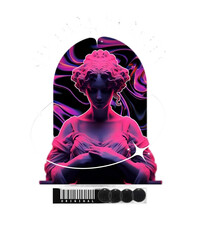 vector illustration of a dancing girl in a nightclub