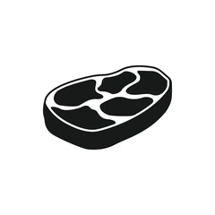 Steak meat icon isolated on white background.