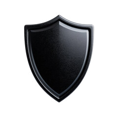 Sleek black shield emblem for protection and security