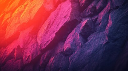 A vibrant, textured rock surface with hues of purple, orange, and pink, creating a striking visual effect.