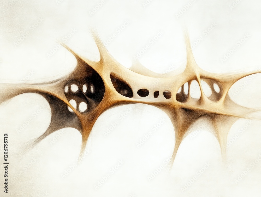 Fototapete abstract organic structure digital art 3d rendering ethereal environment close-up surreal concept
