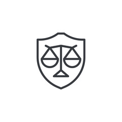Legal Insurance line icon