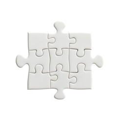 Blank white puzzle pieces for creative design projects