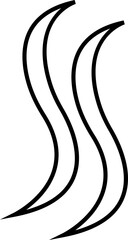 Symbol of aromas vector icon, Smell aroma sign. Hot vapor. Doodle Wavy Smoke lines symbol sketch style hand drawn, isolated on transparent background, used for hot tea, coffee, mobile apps, ui design