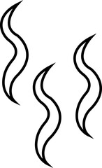 Symbol of aromas vector icon, Smell aroma sign. Hot vapor. Doodle Wavy Smoke lines symbol sketch style hand drawn, isolated on transparent background, used for hot tea, coffee, mobile apps, ui design
