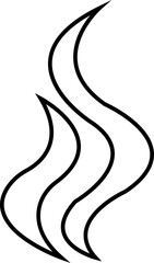 Naklejka premium Symbol of aromas vector icon, Smell aroma sign. Hot vapor. Doodle Wavy Smoke lines symbol sketch style hand drawn, isolated on transparent background, used for hot tea, coffee, mobile apps, ui design