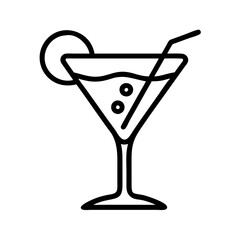martini glass icon design