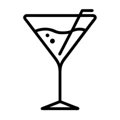 martini glass icon design