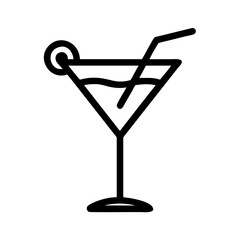 martini glass icon design