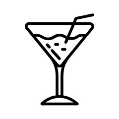 martini glass icon design