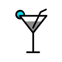 martini glass icon design