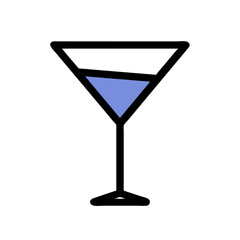 martini glass icon design