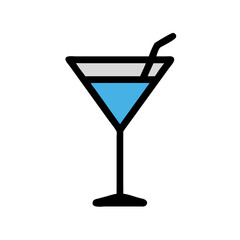 martini glass icon design