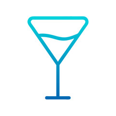 martini glass icon design