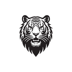 tiger head silhoutee vector 