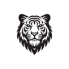 tiger head silhoutee vector 