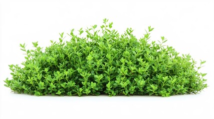 Obraz premium Lush Green Foliage Displaying Vibrant Leaves Against Clean White Background