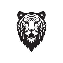 tiger head silhoutee vector 