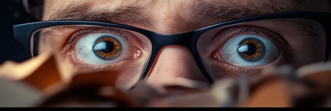 Intense focus captures eyes immersed in sorting chaos revealing the grip of obsessive disorder