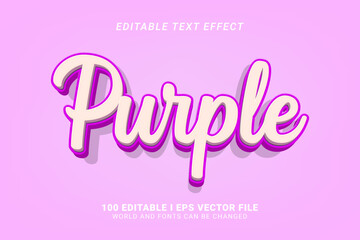 Purple Editable Text Effect Design