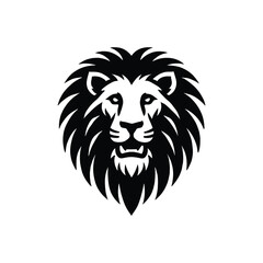 lion head silhouette vector art design
