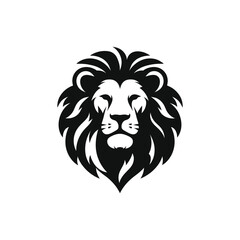 lion head silhouette vector art design
