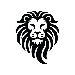 lion head silhouette vector art design
