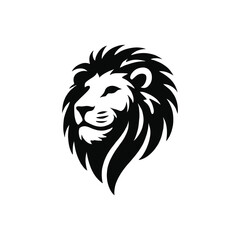 lion head silhouette vector art design
