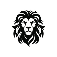 lion head silhouette vector art design

