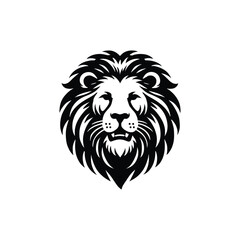 lion head silhouette vector art design
