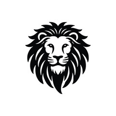 lion head silhouette vector art design
