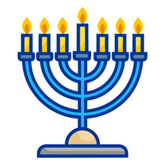 menorah icon design