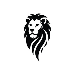 lion head silhouette vector art design
