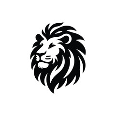 lion head silhouette vector art design

