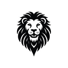 lion head silhouette vector art design
