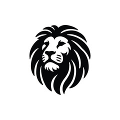 lion head silhouette vector art design
