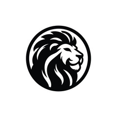 lion head silhouette vector art design
