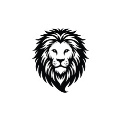 lion head silhouette vector art design
