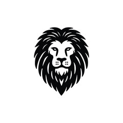 lion head silhouette vector art design
