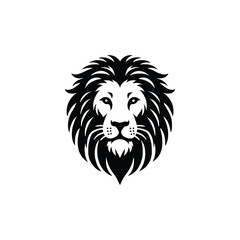 lion head silhouette vector art design
