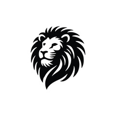 lion head silhouette vector art design

