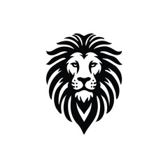Obraz premium lion head silhouette vector art design 
