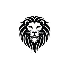 lion head silhouette vector art design
