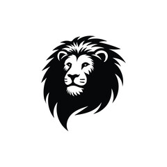 lion head silhouette vector art design
