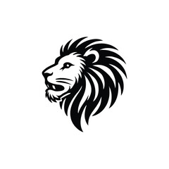 lion head silhouette vector art design
