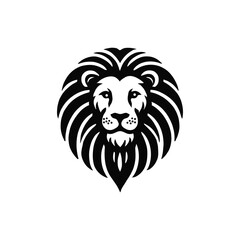 lion head silhouette vector art design
