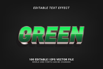 Green Editable Text Effect Design