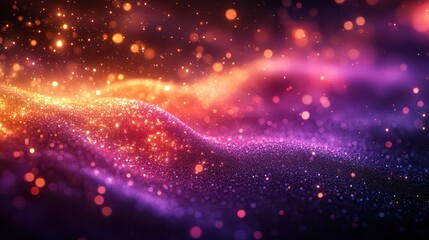 Fototapeta premium Cosmic Glitter: A Universe of Shimmering Hues