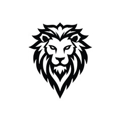 lion head silhouette vector art design
